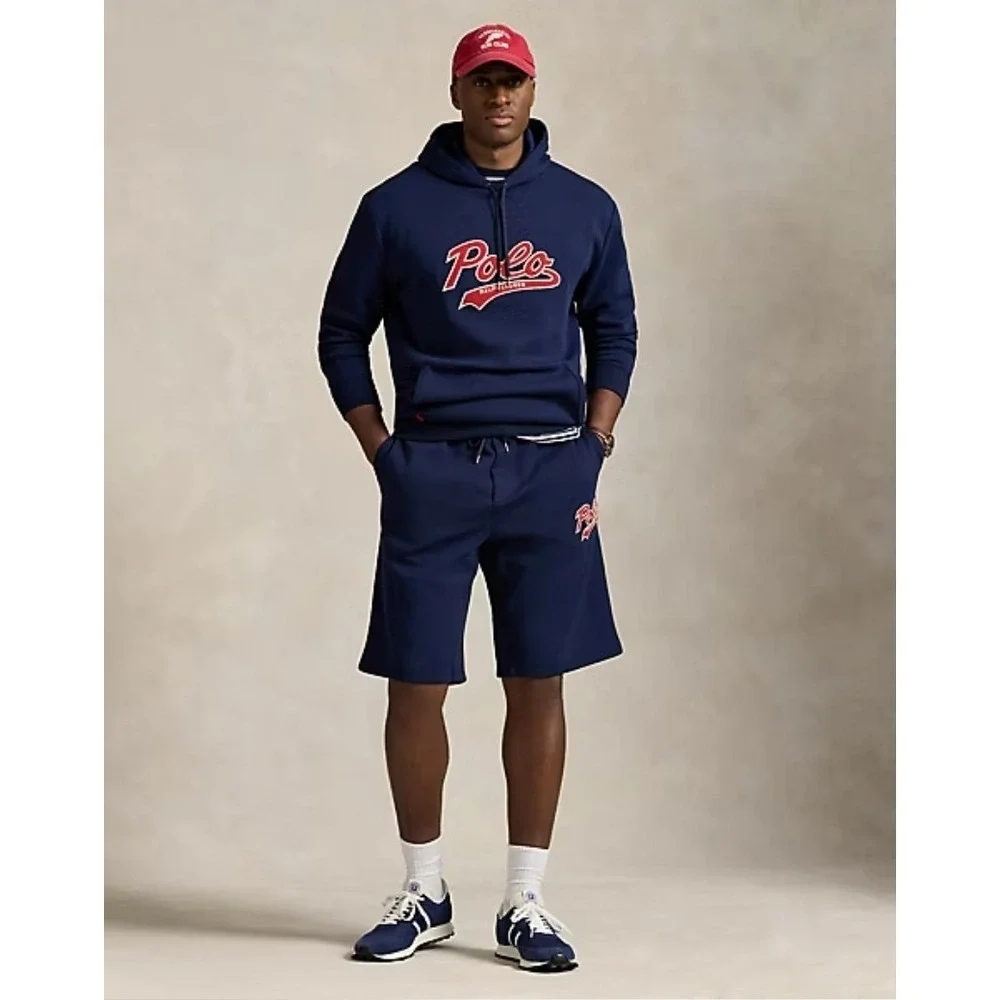 Polo Ralph Lauren Navy Blue Fleece Elastic Waste Shorts Stitched Logo Men's 3XB